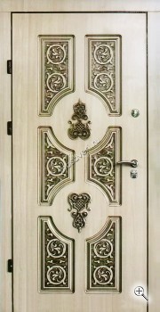 Белая элитная дверь с отделкой массивом и виноритом - купить от производителя Мосдвери Белая элитная дверь с отделкой массивом и виноритом